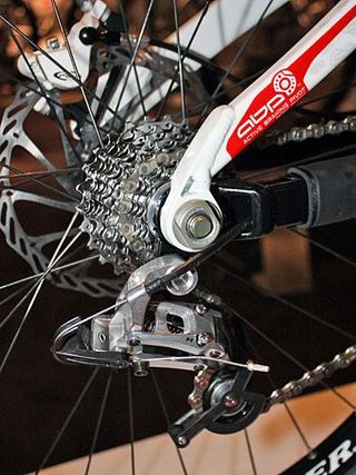 The Session 8 features a thru-axle version of Trek's ABP dropouts.