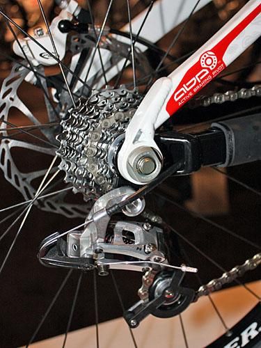 The Session 8 features a thru-axle version of Trek's ABP dropouts.
