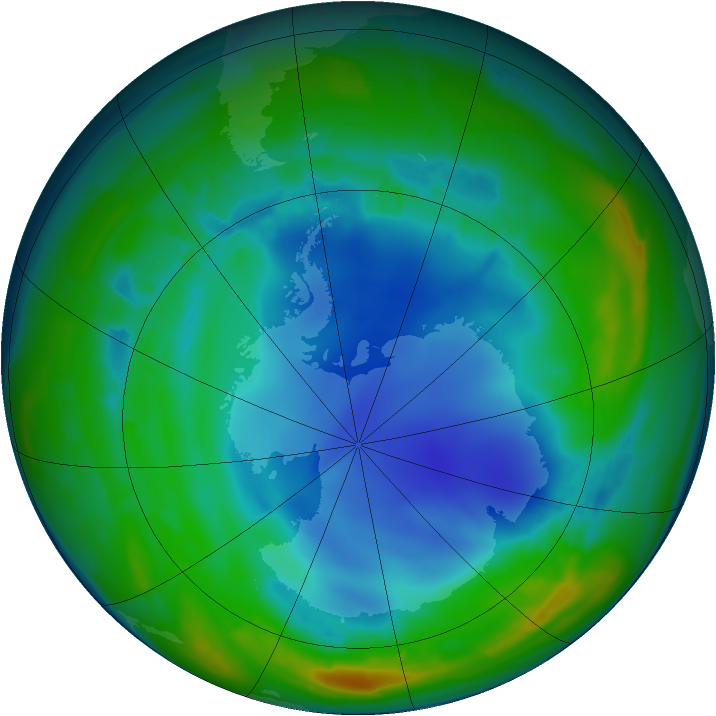 Antarctic Ozone Hole - Aug. 5, 2013