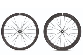 The Fulcrum Speed 42 and Speed 57 front wheels side by side