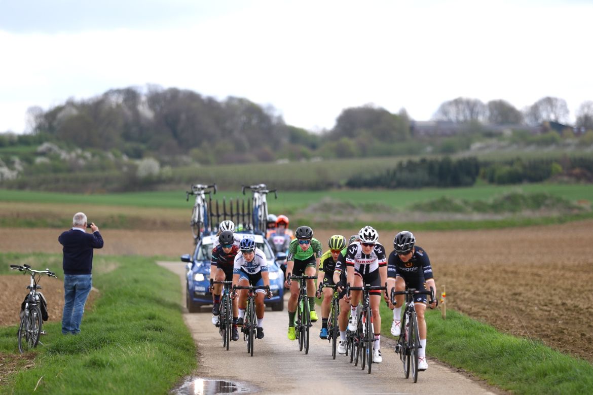 The breakaway in the women's Amstel Gold Race