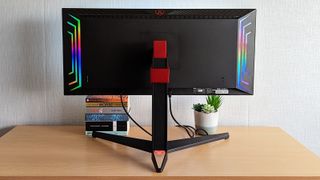 AOC Agon Pro AG344UXM ultrawide monitor from the back
