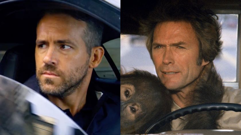Ryan Reynolds in 6 Underground and CLint Eastwood with the orangutan in Every Which Way But Loose