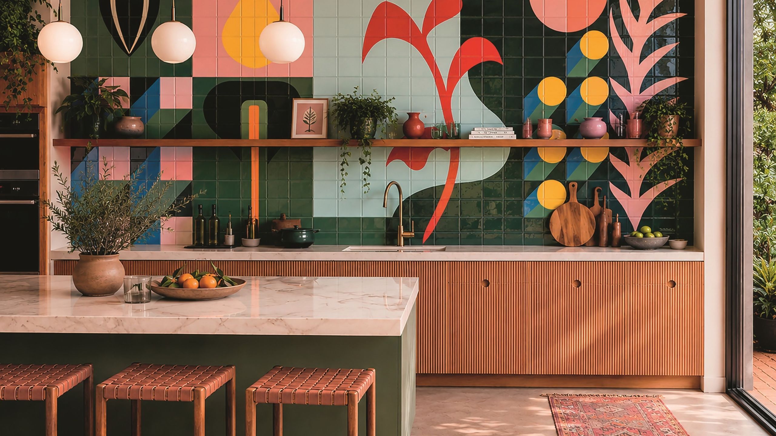 Chef Yotam Ottolenghi Did It — This Backsplash Mural Trend Is a 