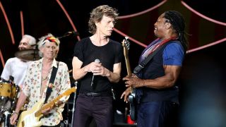 Charlie Watts, Keith Richards, Mick Jagger and Darryl Jones perform with the Rolling Stones at Ciudad Deportiva on March 25, 2016 in Havana, Cuba.
