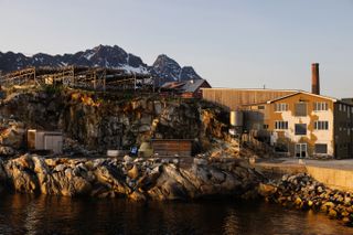 Exterior and former industrial site of Trevarefabrikken hotel Norway