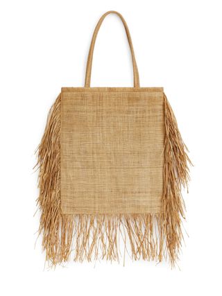 Fringe Straw Tote - Beige - Arket Gb