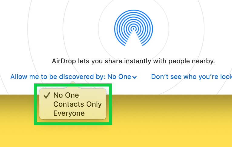 Airdrop on Mac
