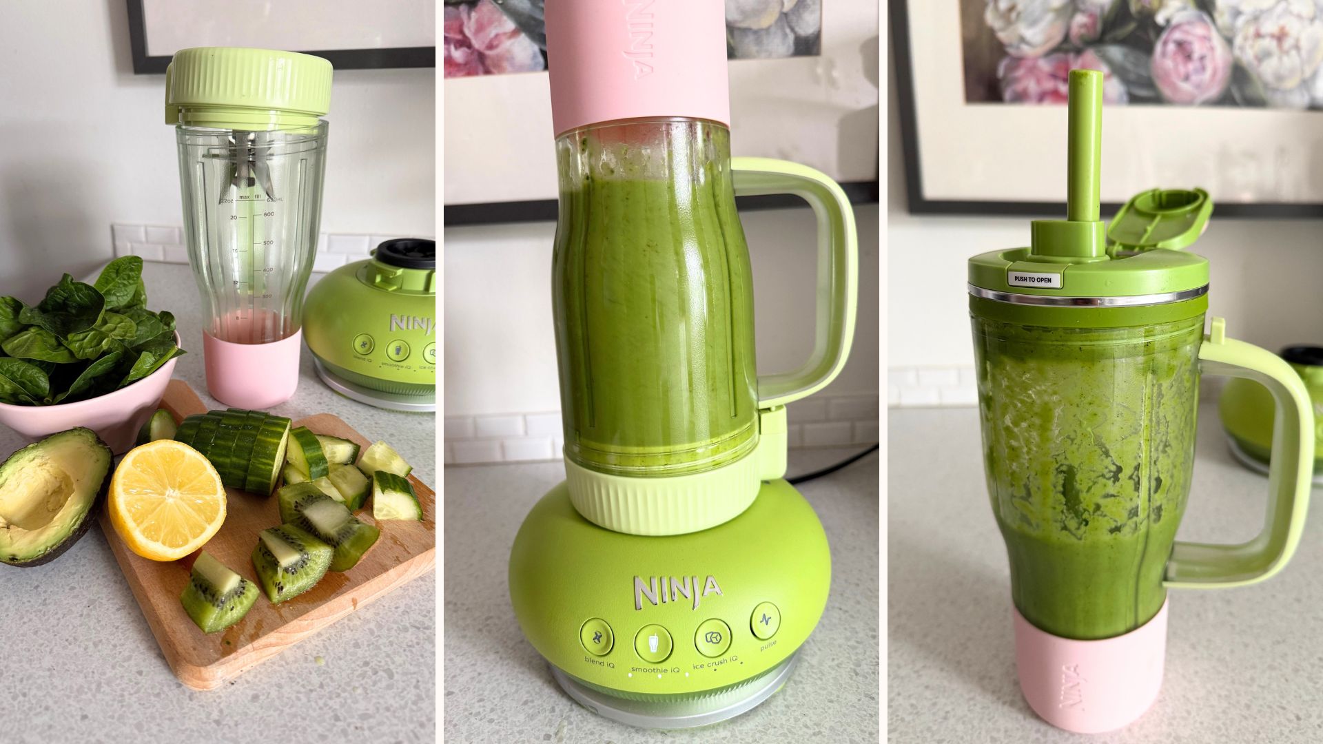 Compilation images showing the Ninja Blendboss review process