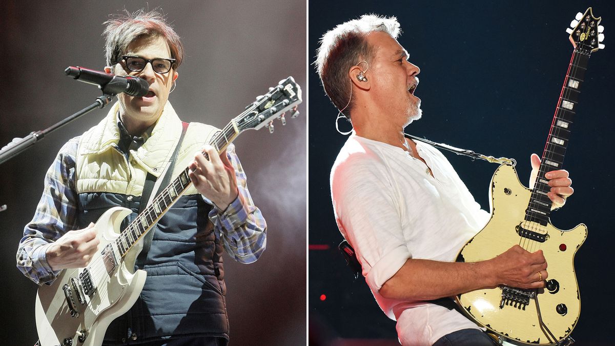 [L-R] Rivers Cuomo and Eddie Van Halen