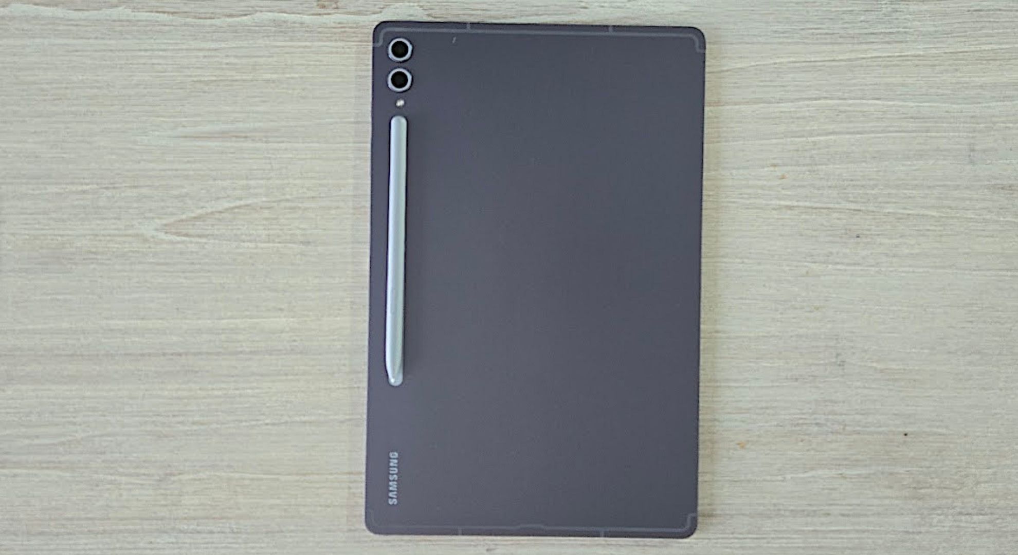 The back side of the Samsung Galaxy Tab S10 Plus