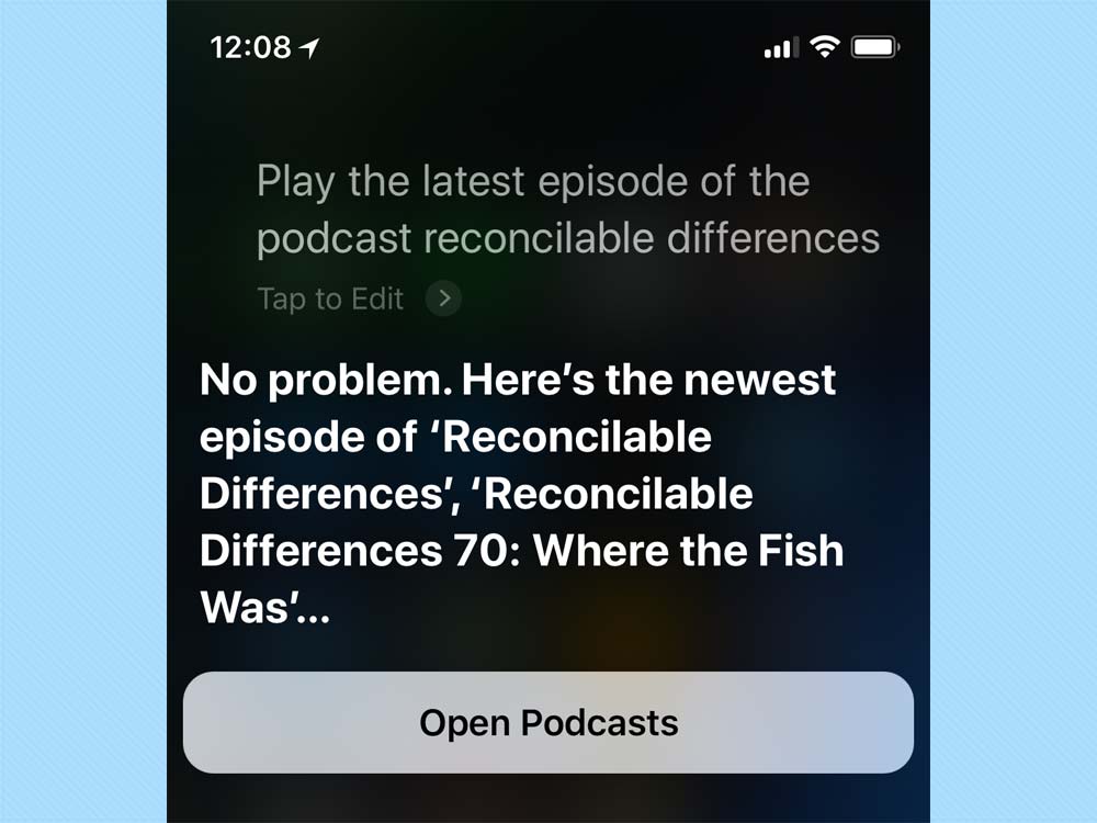 Ask Siri to play a podcast