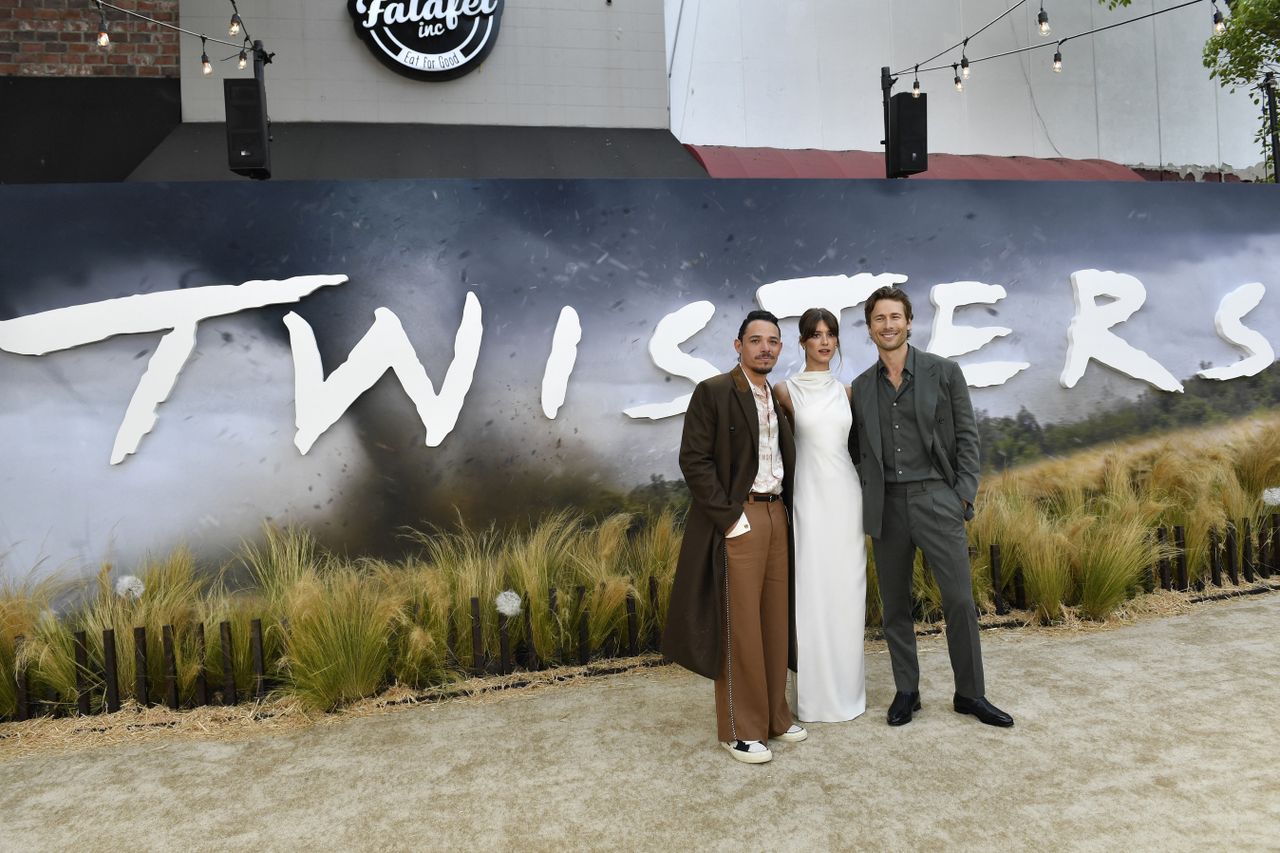 Cast at the premier of &quot;TWISTERS&quot;