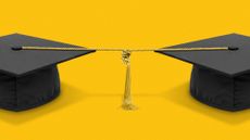 Illustration of two mortar boards tied together by the tassel