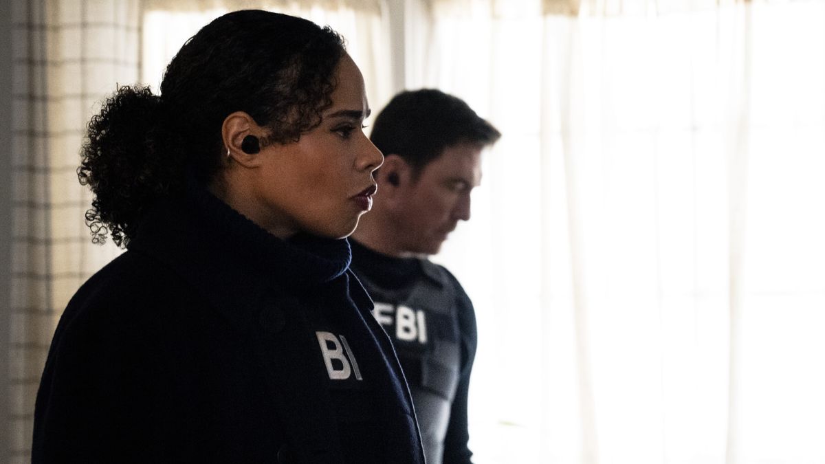 Roxy Sternberg as Special Agent Sheryll Barnes and Dylan McDermott as Supervisory Special Agent Remy Scott in FBI vests in FBI: Most Wanted season 6