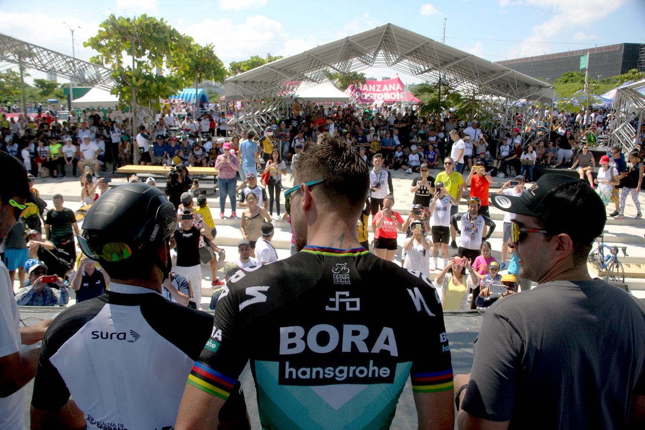 Peter Sagan con el P&Atilde;&ordm;blico de Barranquilla