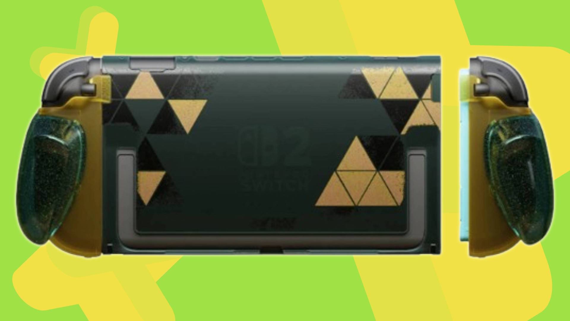 Image of the Legend of Zelda FissionGrip by Skull &amp;amp; Co on a green GamesRadar+ background.