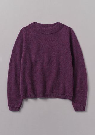 Wollpullover mit U-Boot-Ausschnitt | Amethyst