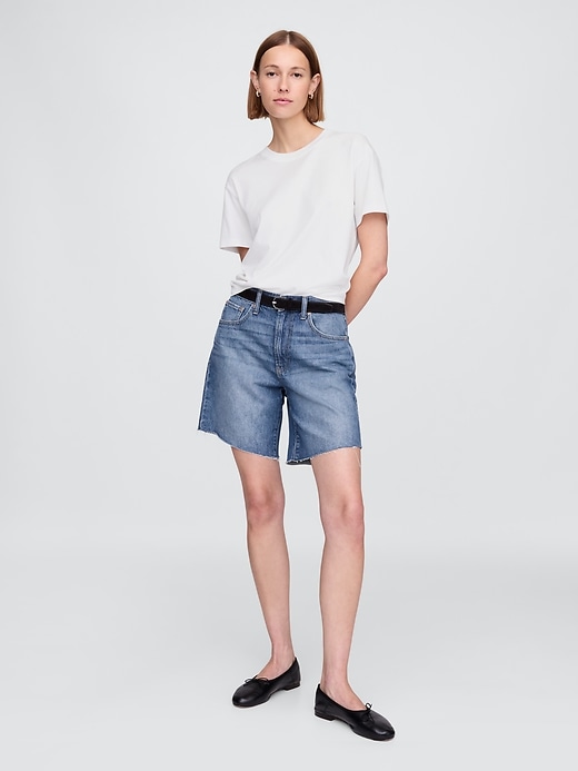 8&amp;quot; Mid Rise '90s Loose Denim Bermuda Shorts