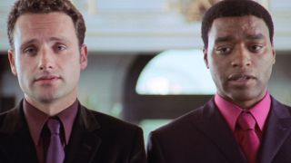 Chiwetel Ejiofor and Andrew Lincoln at a wedding in Love Actually