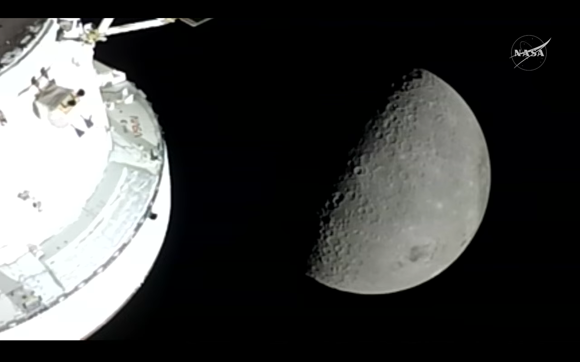 Artemis 2 moon from 5818 miles away