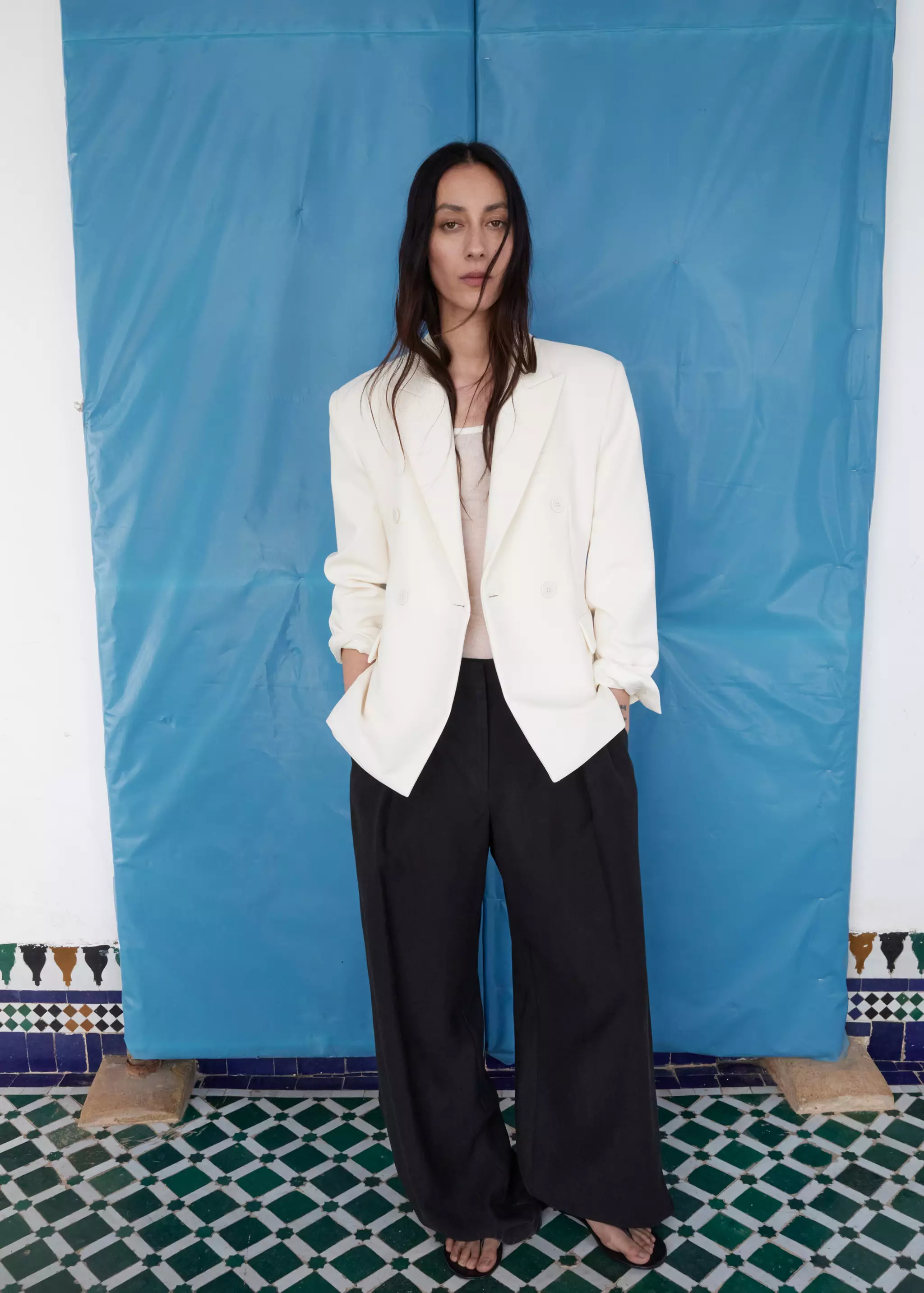 Straight-Fit Lyocell Trousers - Women | Mango United Kingdom