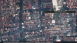 Among the many buildings destroyed by the magnitude-7.1 earthquake that hit central Mexico on Sept. 19, 2017, were some at Enrique Rebsamen School in Mexico City. Image taken by DigitalGlobe’s WorldView-2 satellite.