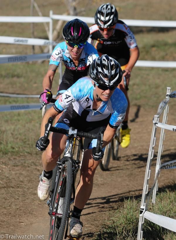 Judy Freeman (Crank Bros) leading a group through the uphill turns