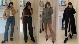 @nicoleakhtarzad outfit selfie collage