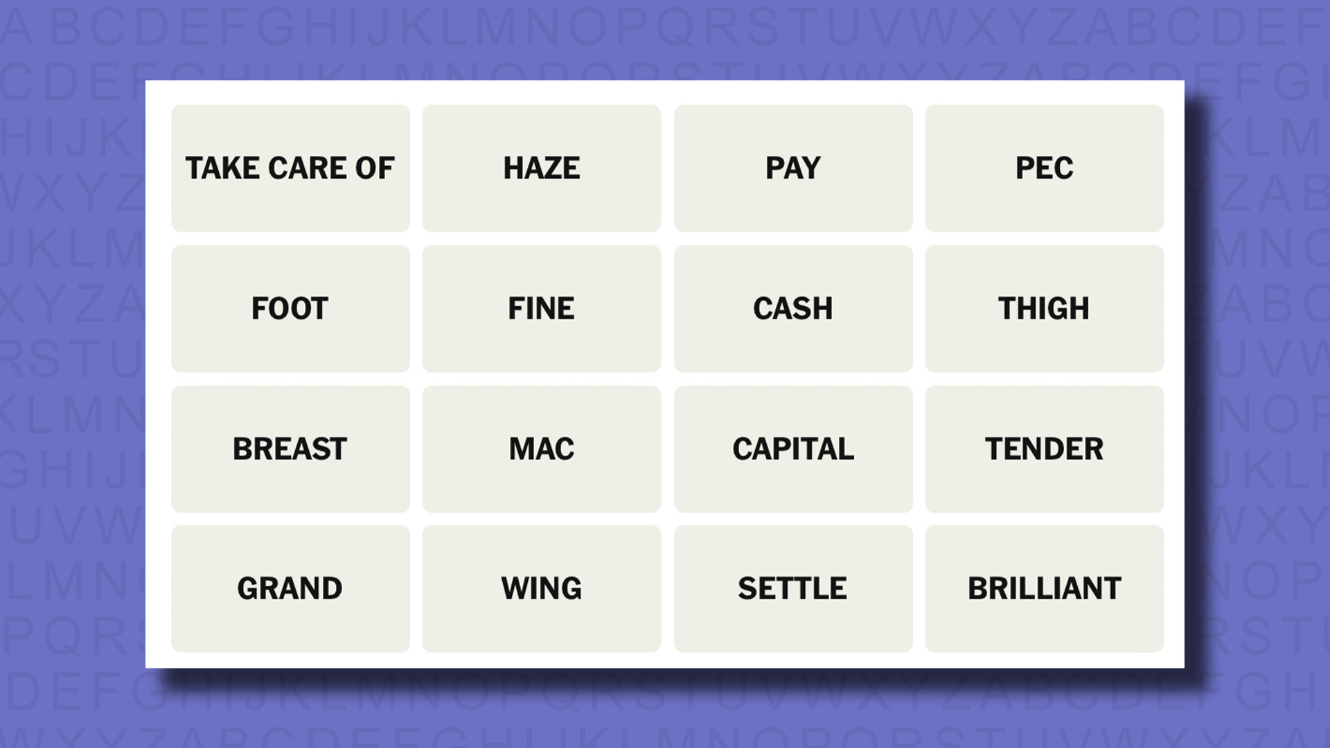 NYT Connections hints for game 796 on a purple background