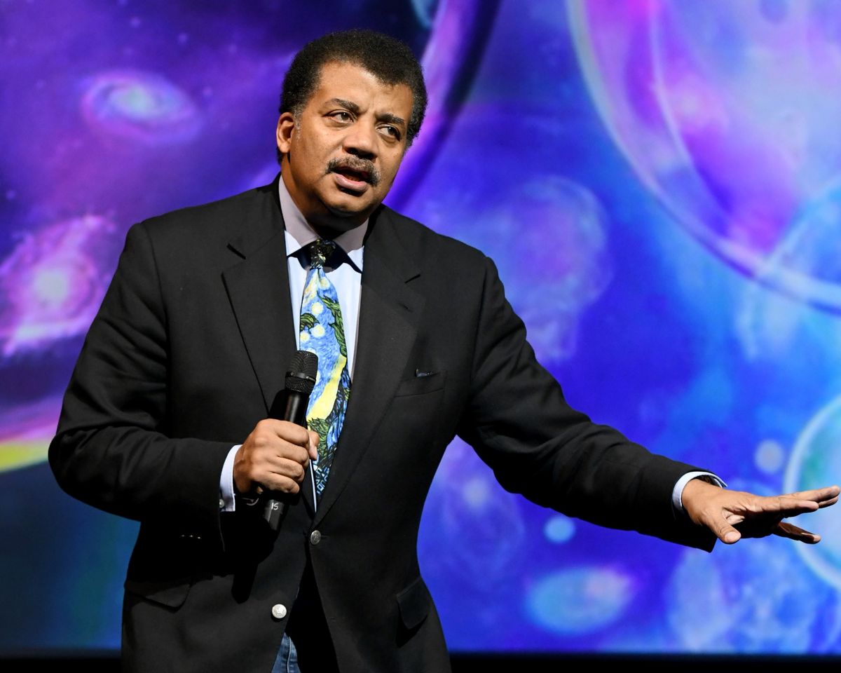 Astrophysicist Neil deGrasse Tyson speaks on stage during the Onward18 Conference in New York City on Oct. 23, 2018.