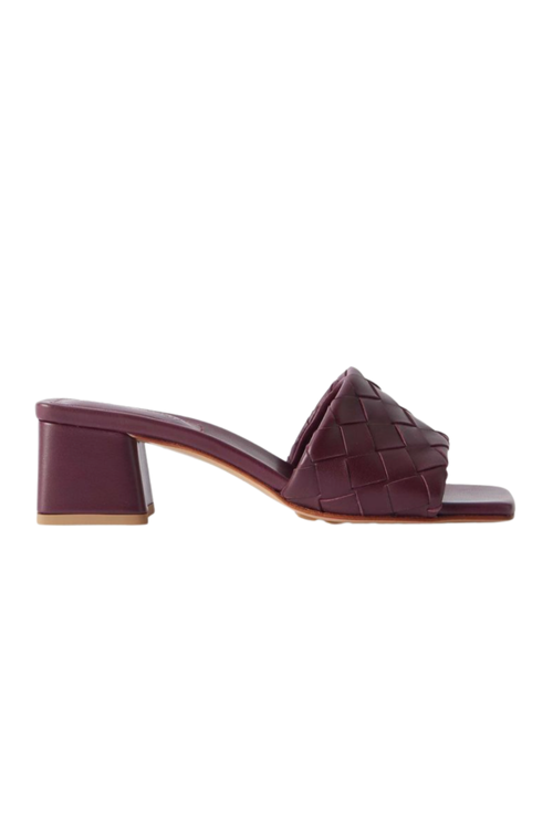Riva Intrecciato Leather Mules