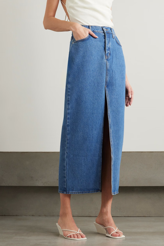 St. Agni Organic Denim Maxi Skirt