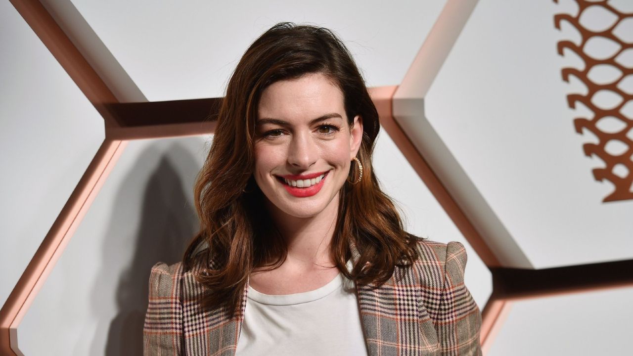 US actress Anne Hathaway attends The Shops &amp; Restaurants at Hudson Yards Preview Celebration Event on March 14, 2019 in New York City. (Photo by Angela Weiss / AFP) (Photo credit should read)