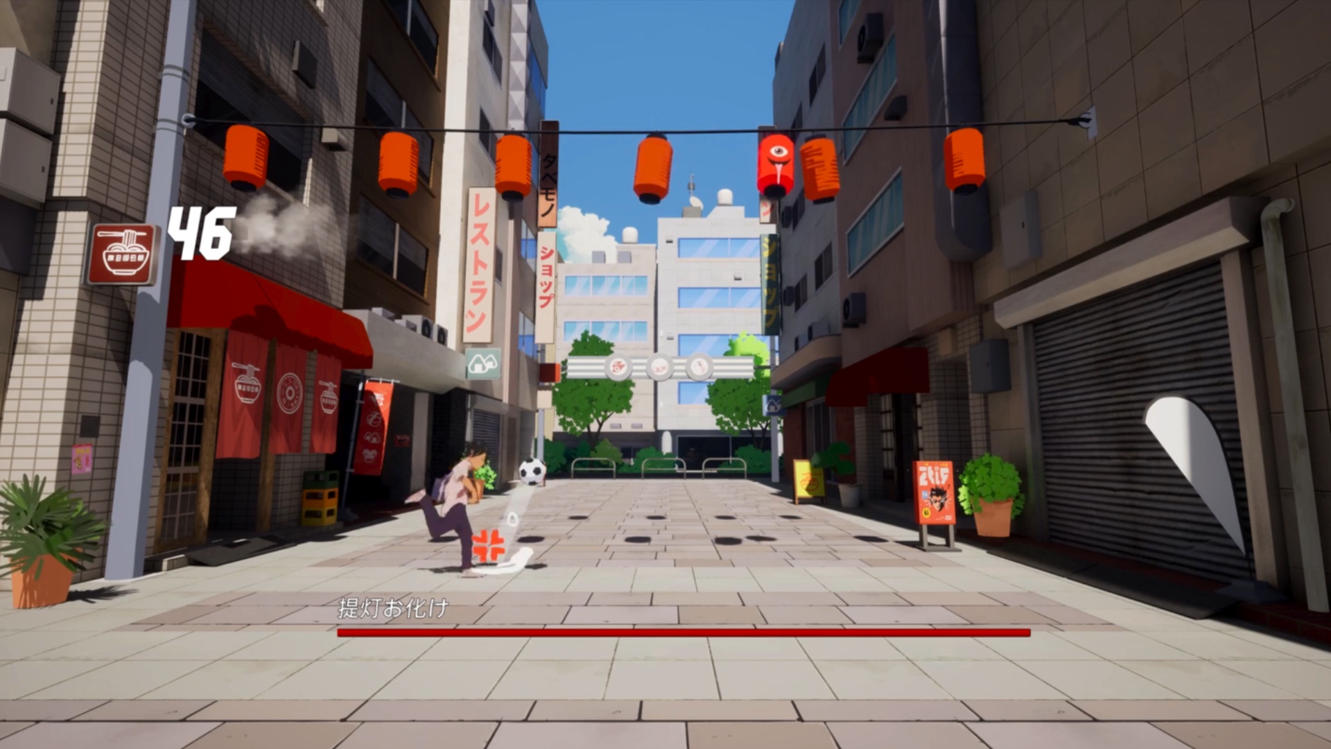 Screens from an indie game featuring a ball dribbling boy across beaches, ship yards and urban streets