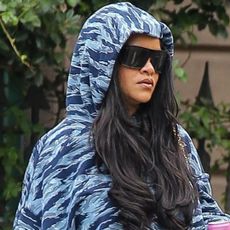 Rihanna wore the tiger-print trend with jeans and snakeskin Miu Miu sneakers