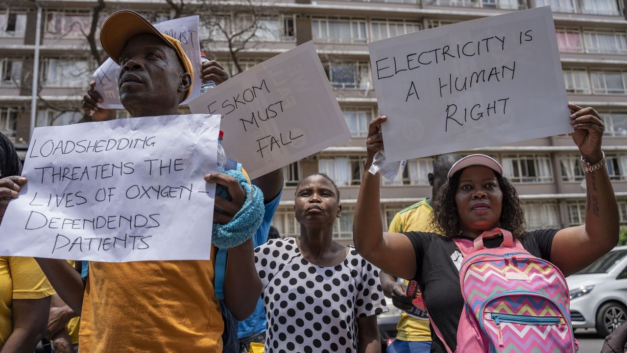 A protest against the recent electricity crisis in Pretoria, South Africa on 20 January, 2023