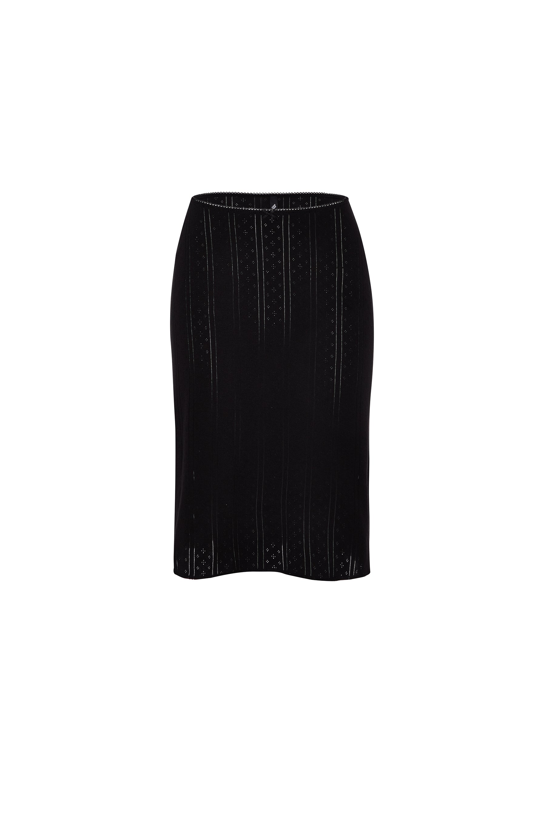 The Slip Skirt: Black Pointelle