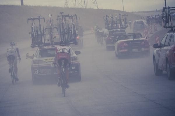 Nearby fires caused some discomfort for the riders