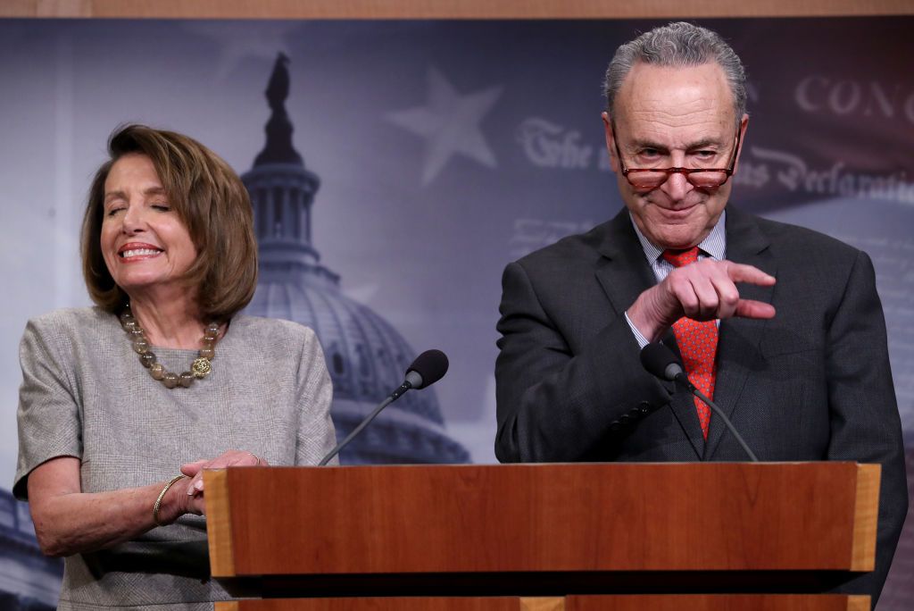 Nancy Pelosi and Chuck Schumer meet the press