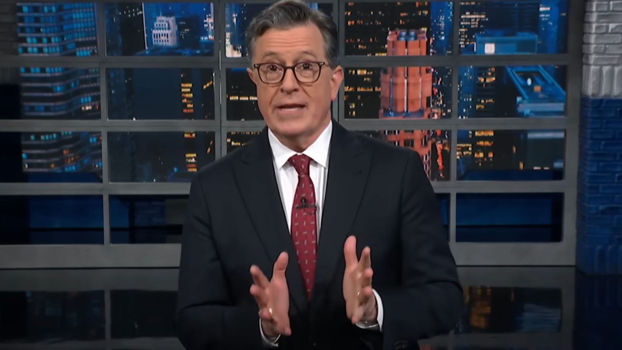 Stephen Colbert gives his monologue on The Late Show