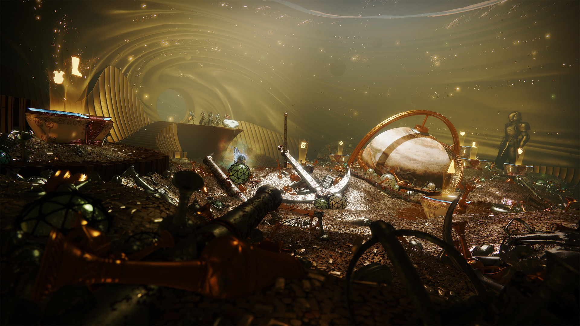 guardians inside a treasure chamber