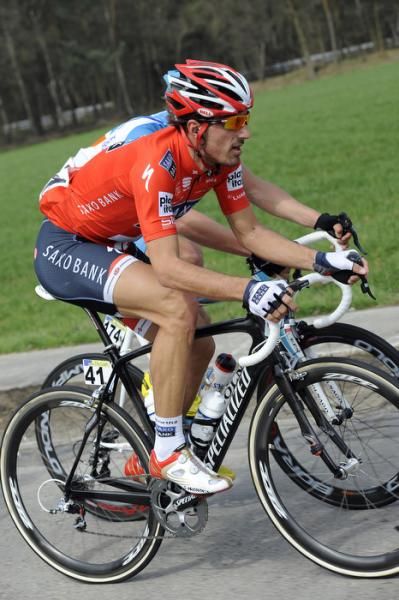 Fabian Cancellara (Saxo Bank) had a quiet day in the peloton before retiring from the race.