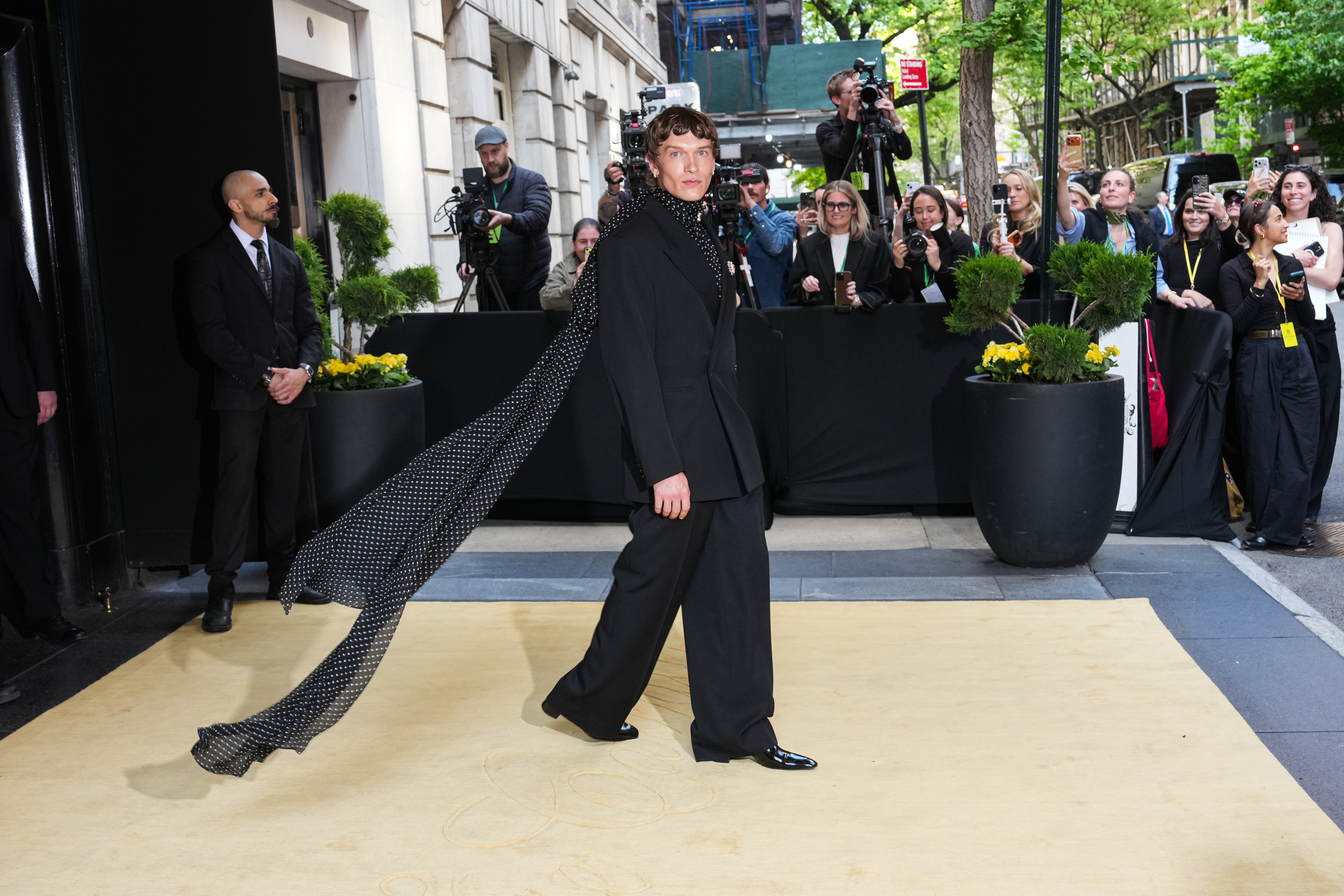 NEW YORK, NEW YORK - MAY 04: Connor Storrie leaves The Carlyle Hotel before the 2026 Met Gala celebrating "Costume Art" at the Metropolitan Museum of Art in New York City.