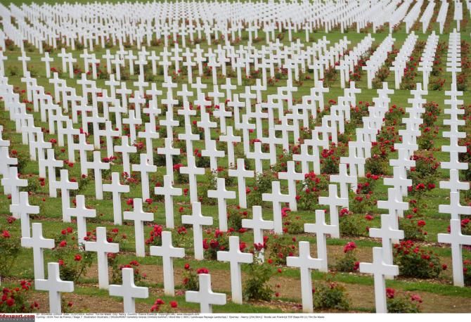 One of the cemeteries that the peloton passes today
