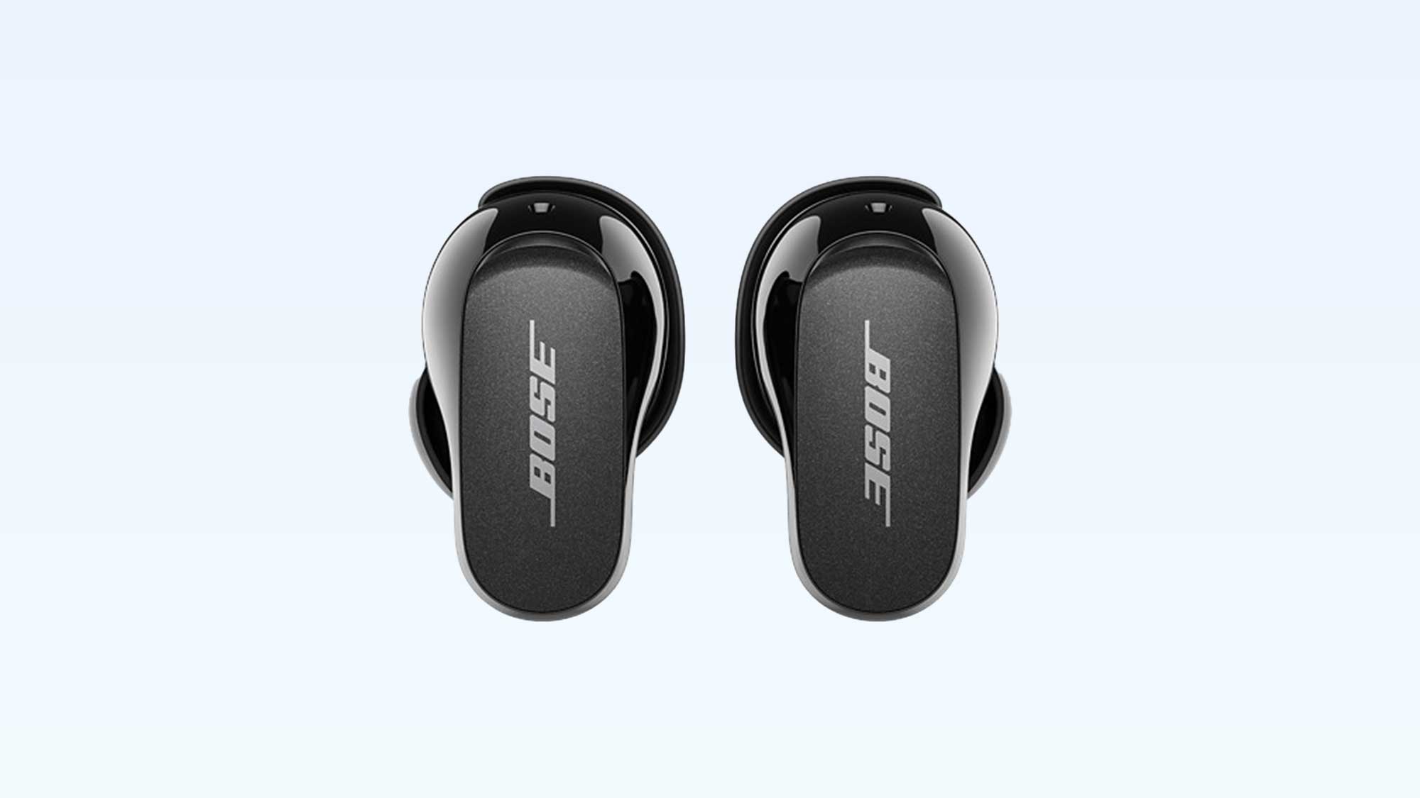 Bose QuietComfort Earbuds 2 on a light blue background