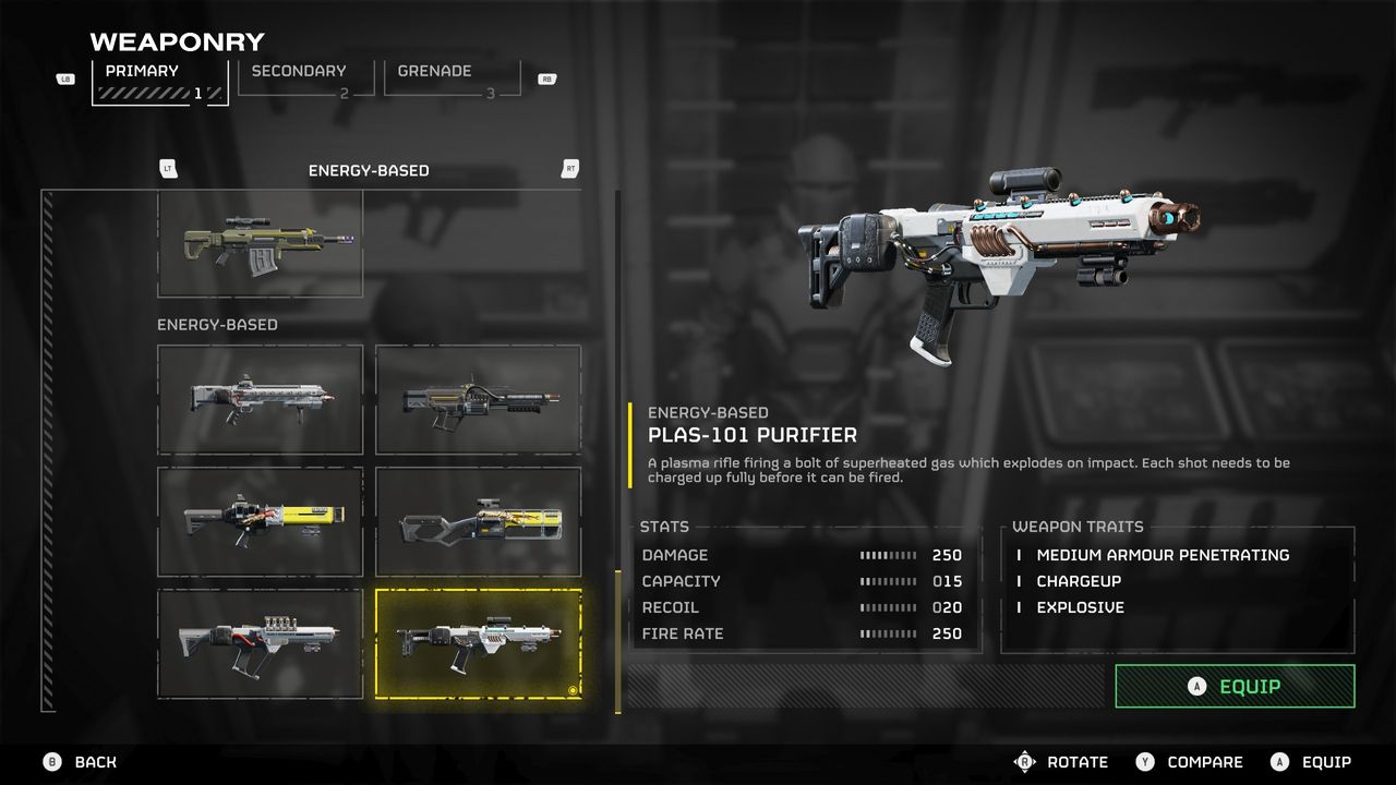 Helldivers 2 best weapons - PLAS-101 Purifier