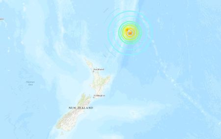 The 8.1-magnitude earthquake occurred at 8:28 a.m. local time near New Zealand's Kermadec Islands.