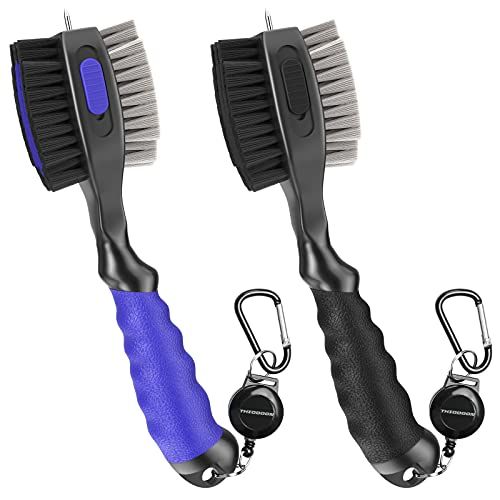 Thiodoon 2 Pack Golf Club Brushes and Groove Cleaner 