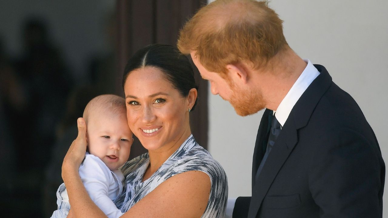 Prince Harry, Duke of Sussex, Meghan, Duchess of Sussex and their baby son Archie Mountbatten-Windsor